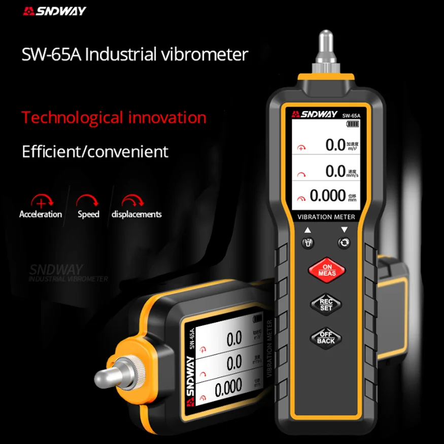 SNDWAY Vibration Analyzer Digital Vibration Meter Device Probe ...